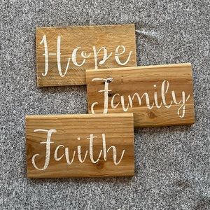 Handmade Hope Faith Family Handmade Wall Decor